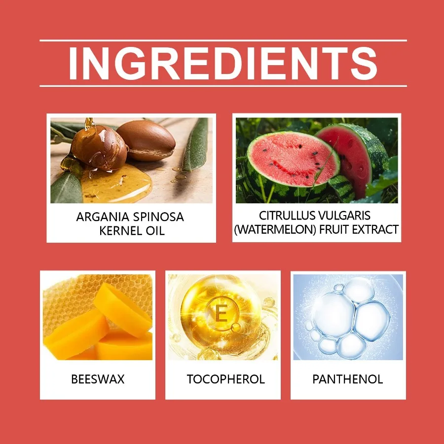 Hoegoa-Gel de estilismo de sandía roja, flequillo de pelo roto Lanugo, Gel de estilismo de cera para el cabello Natural