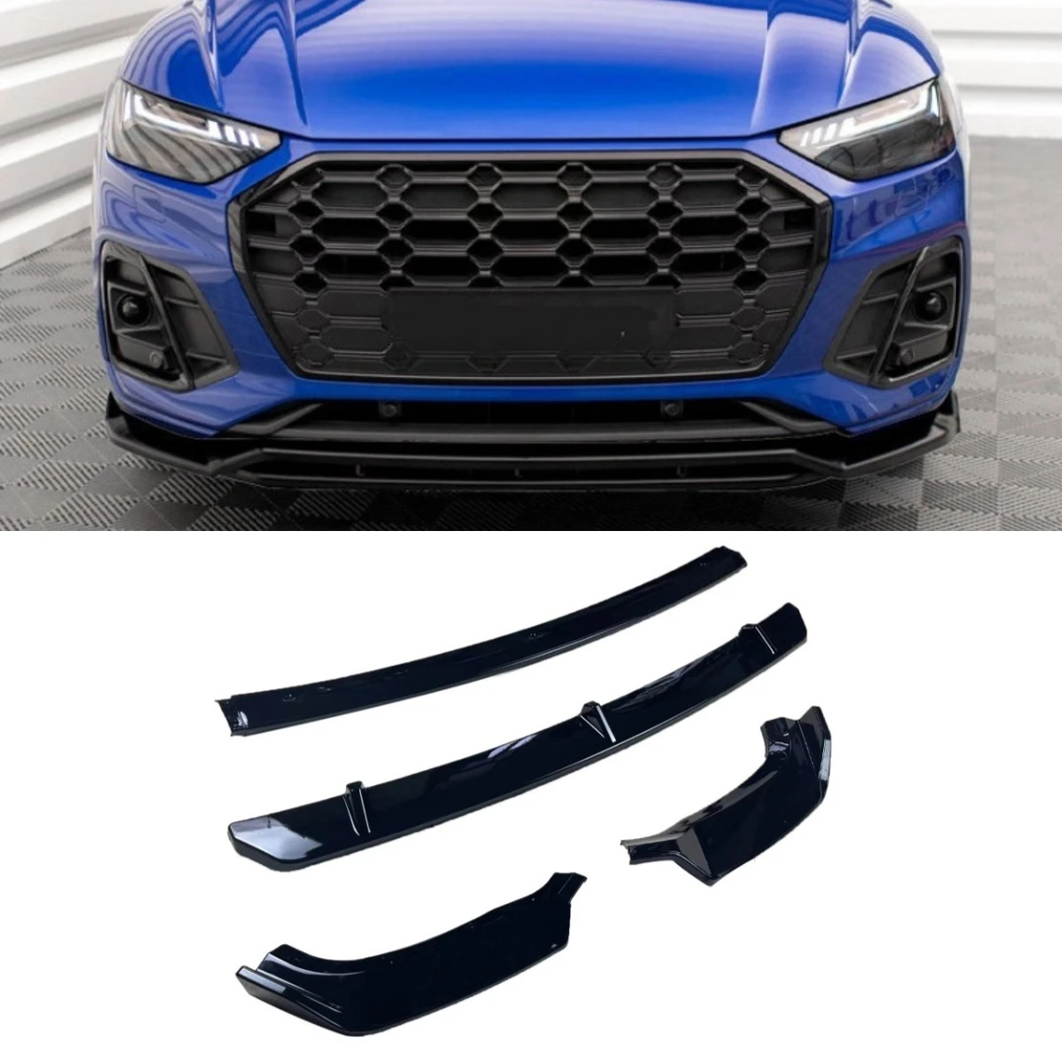 

Автомобильный передний бампер, спойлер, передний бампер, разделитель, дефлектор для Audi Q5L 2019-2024, комплект кузова, автомобильные аксессуары