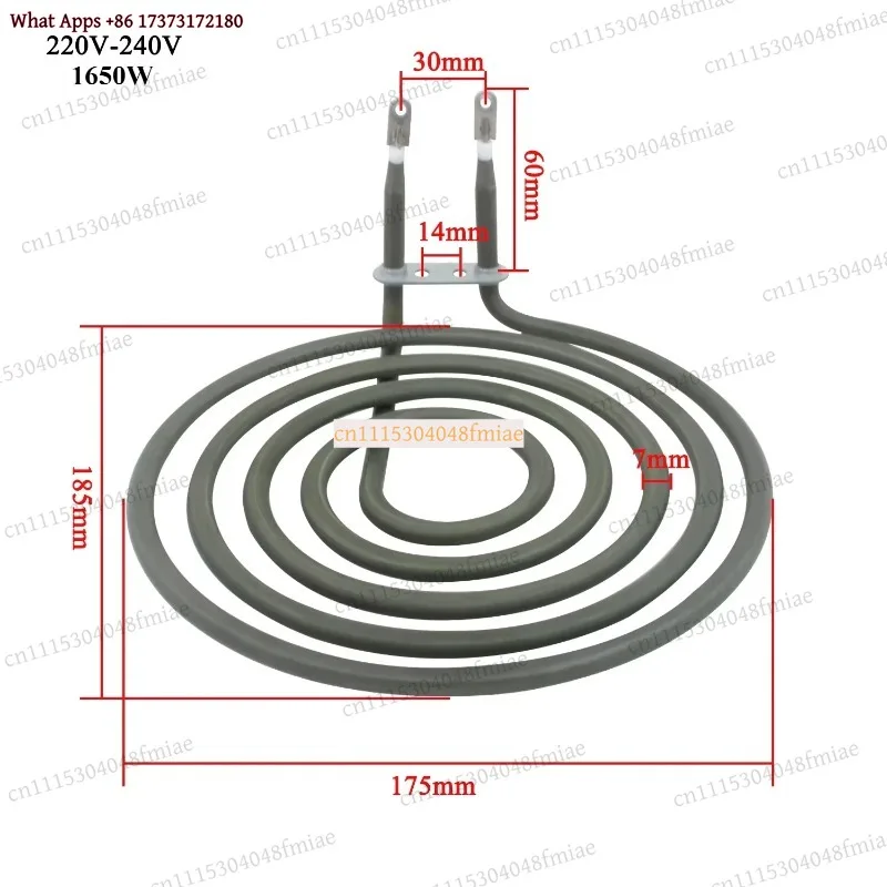 220V 240V Cooktop Stove Burner Heating Element for Oven Roaster Air Fryer Surface Electric Heater Tubular Fitting 1PCS