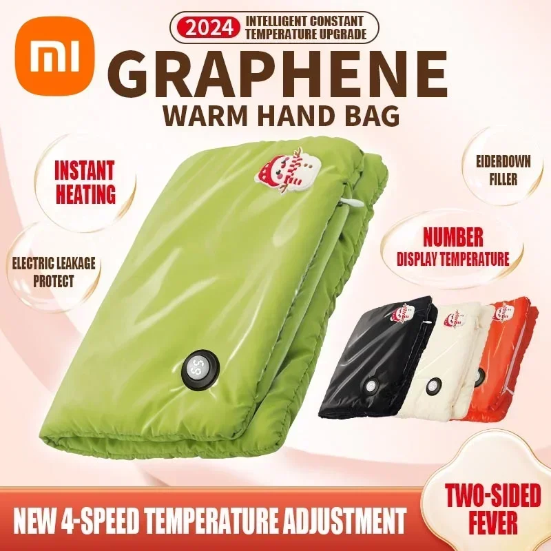 Xiaomi Winter Mini Hand Warmer USB Double-sided Heating Hand Warmer Graphene 60℃ Constant Temperature Portable Warmth Artifact