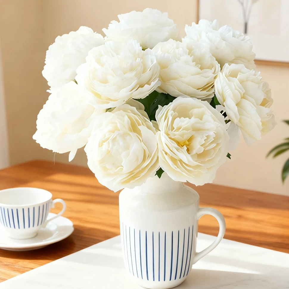 

Artificial Flower Silk Peony Wedding Bride Bouquet Outdoor Yard Home Sala Room Decor Vase Festive Wreath Artwork Photograph Prop