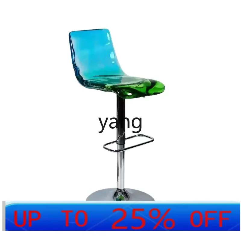 

LTT transparent resin bar chair modern simple household can lift high bar metal feet