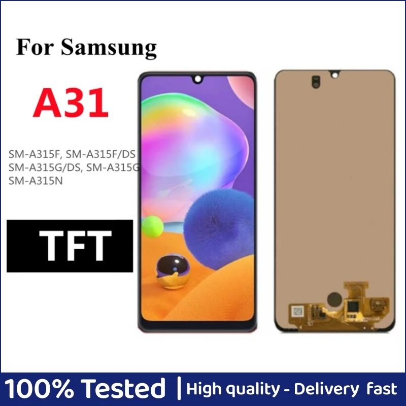 

ЖК-дисплей 6,4 "TFT A315F для Samsung Galaxy A31 A315, ЖК-дисплей, сенсорный экран, дигитайзер, ЖК-дисплей для Samsung A31 A315, замена дисплея