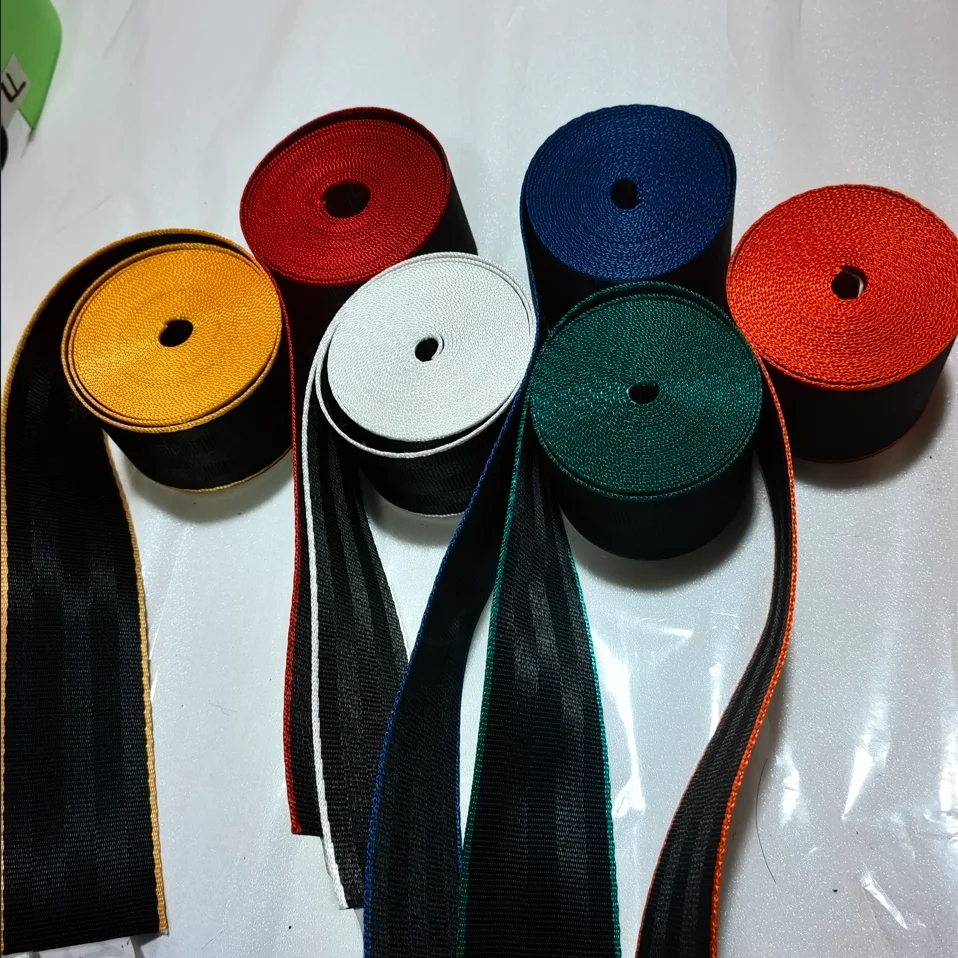 Bicolored Colour 3.6M/Roll Car Modified Seat Belt Webbing Car High-Strength Polyester Seat Safety Belts Car Accessories