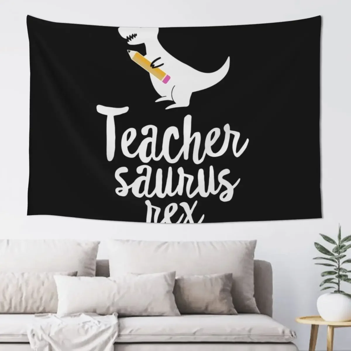 

Teacher Saurus Rex - Teacher Trex Shirt Mother's Day Gift Tapestry Living Room Decoration Wall Art Korean Room Decor Tapestry