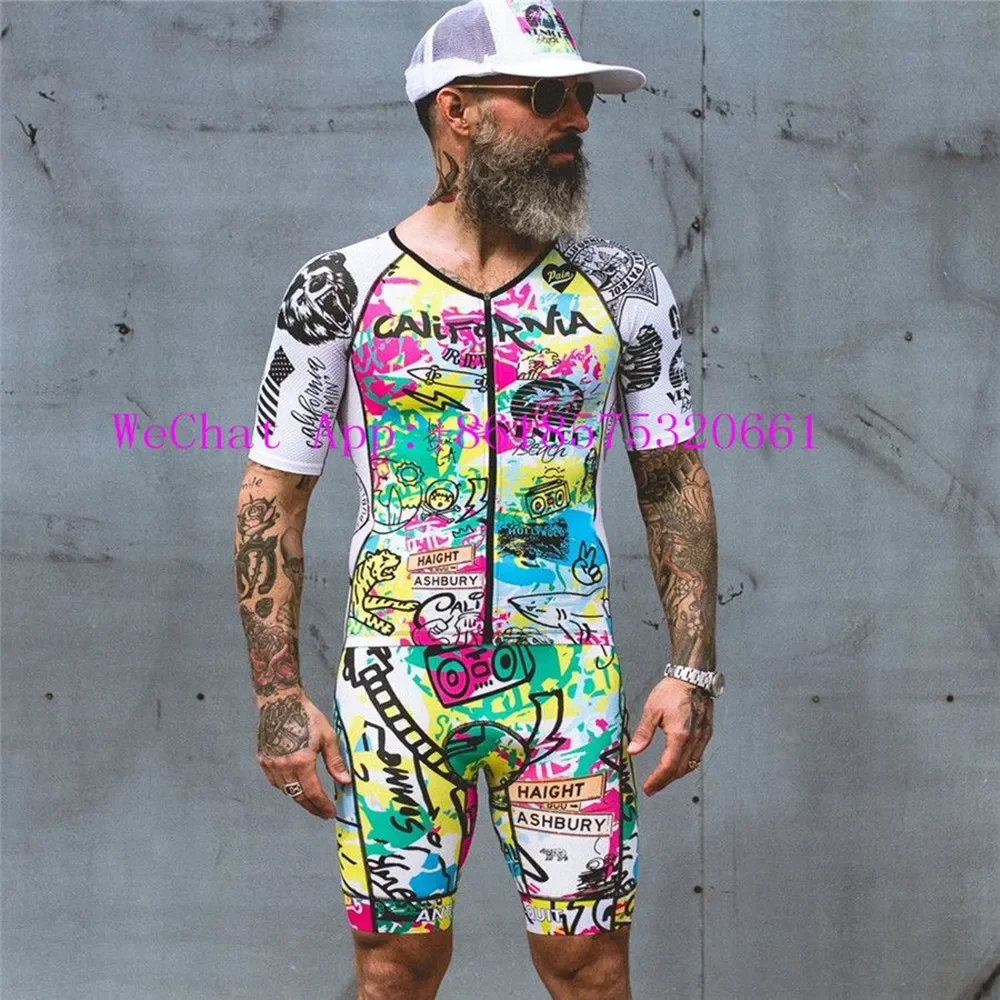 

Love The Pain Men's Cycling Skinsuit Triathlon Speedsuit Trisuit Short Sleeve Speedsuit Maillot Ciclismo Running Clothing 2022