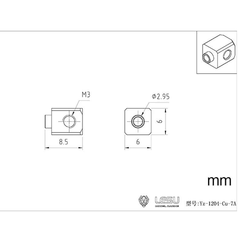 LESU Metal 1/14 Brass Pipe Welding Parts For RC Hydraulic Construction Car Model Tamiyaya Radio Control Dumper Truck Toy TH17191