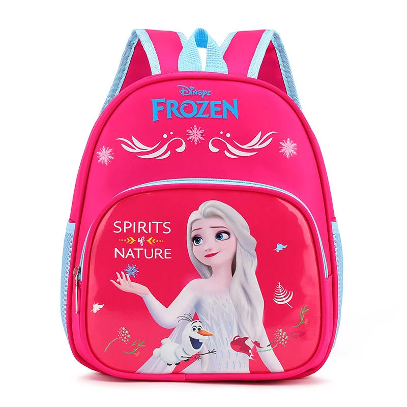 Disney-Princesa Elsa Spiderman Mochilas, Bolsa Escolar Estudantil, Desenhos Animados Bonitos, Estéreo 3D, Mochila de Jardim de Infância, Mala de Viagem Infantil