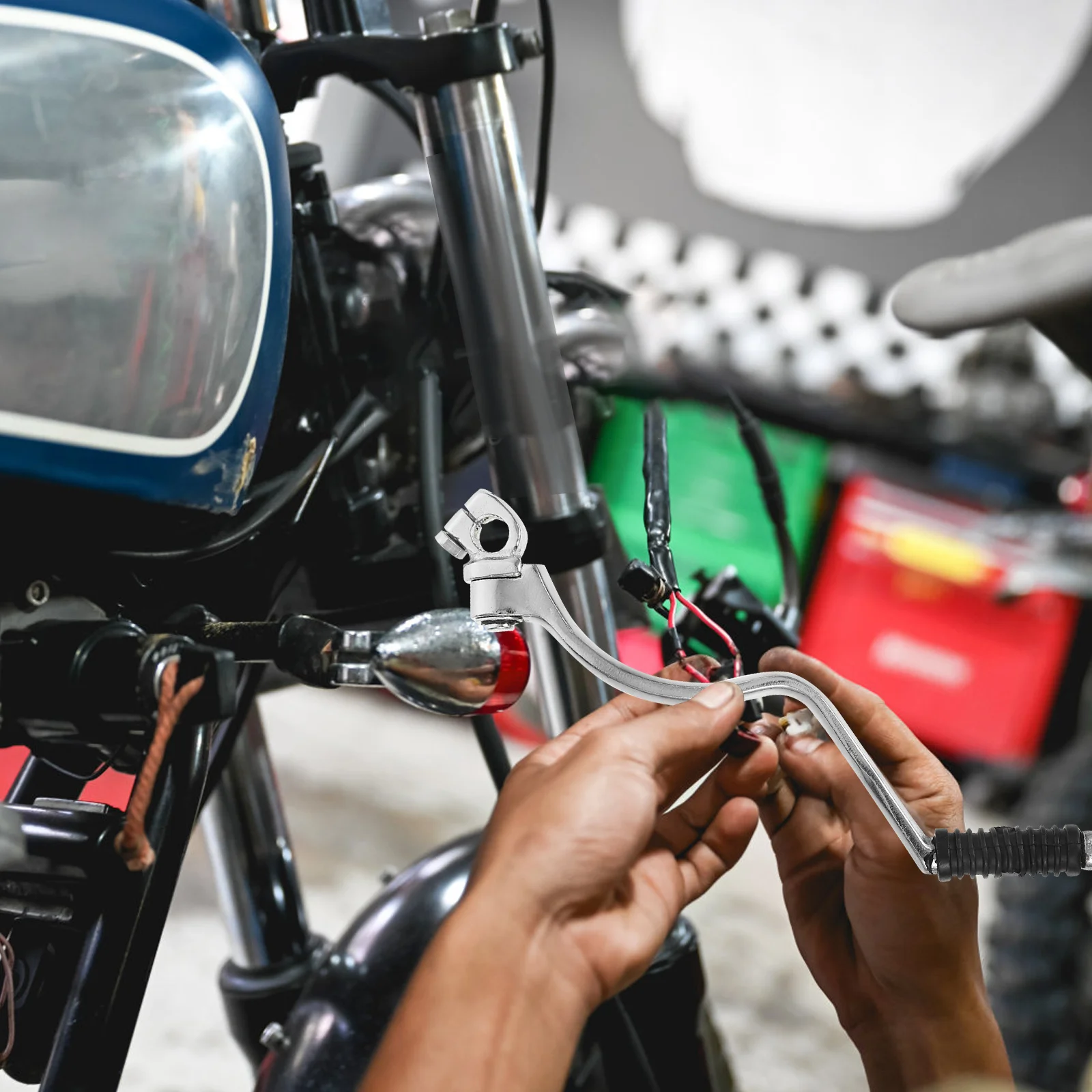 

1pc Motorcycle Shifter Lever 15Mm Hole Iron Folding Gear Shift Foot Lever For Atv Metal Starter Replacement Motorcycle Parts