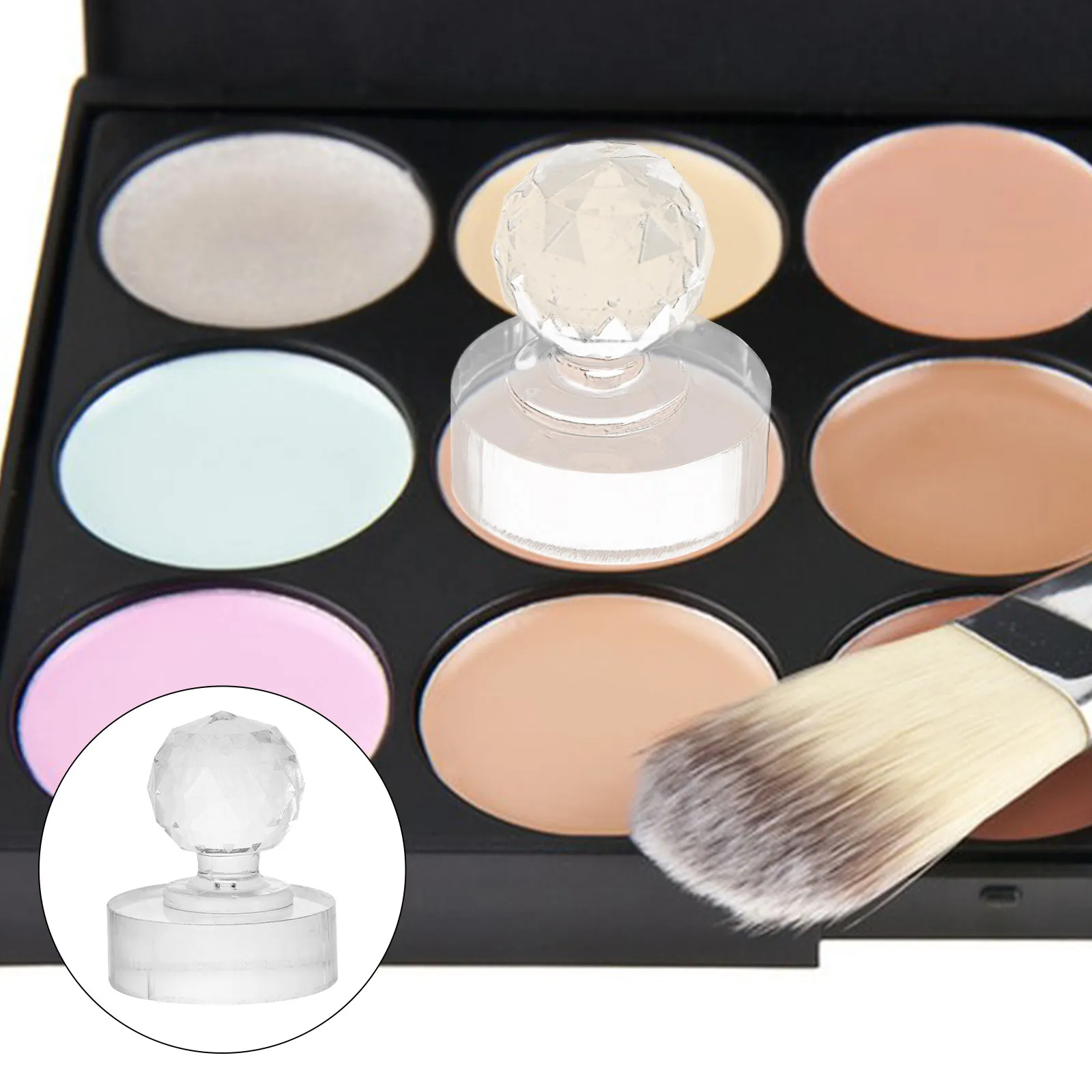 Eyeshadow Stamper Versatile Pressing Seal Mold for Eyeshadow Blusher Highlighter Repair Tool Precise Measurement Compact Pan