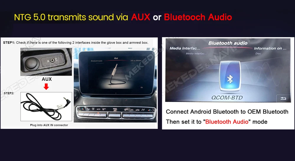 MEKEDE EU Duty Free Qualcomm Snapdragon 680 für Mercedes Benz C W205-GLC 2014 - 2018 NTG5.0 System Autoradio Intelligentes System Multimedia-Player Kabelloses Carplay Android Auto 4G DSP GPS-Navigation WIFI 1920*720 – Detail 11