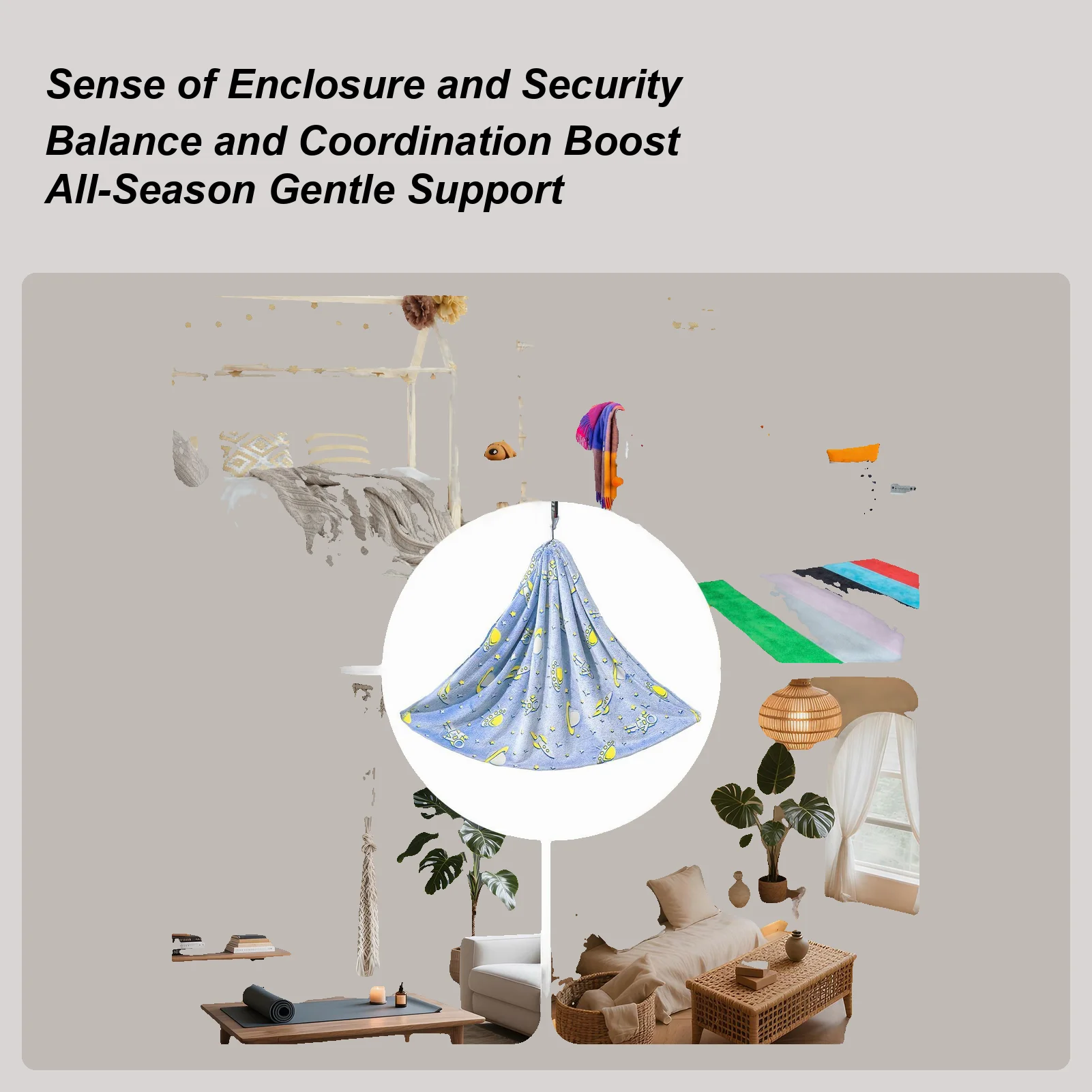 

Hammock Swing For Kids Glow-in-the-Dark Hammock Swing Flannel Throw Blanket With Long-Lasting Warmth For Outdoor Indoor