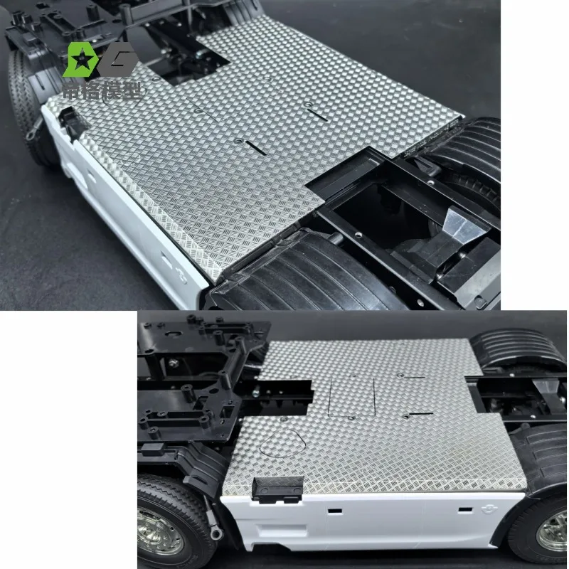 

Stainless Steel Anti-slip Plate Accessories for 1/14 Tamiya RC Truck Scania 770S 4*2 56379 Toy Car Parts
