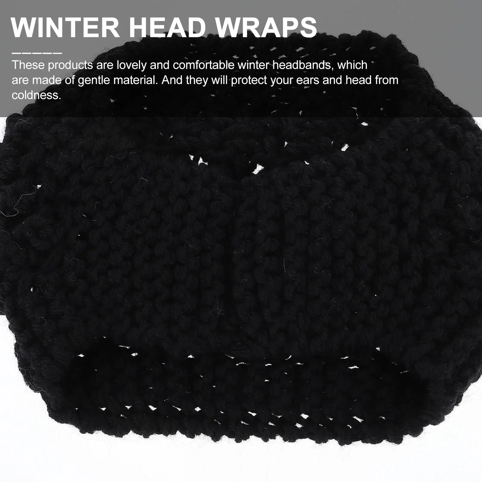 2Pcs Warm Knit Head Wraps & Ear Warmers for Winter, Lightweight Skin-Friendly Headbands for Jogging, Dating, Cold Weather