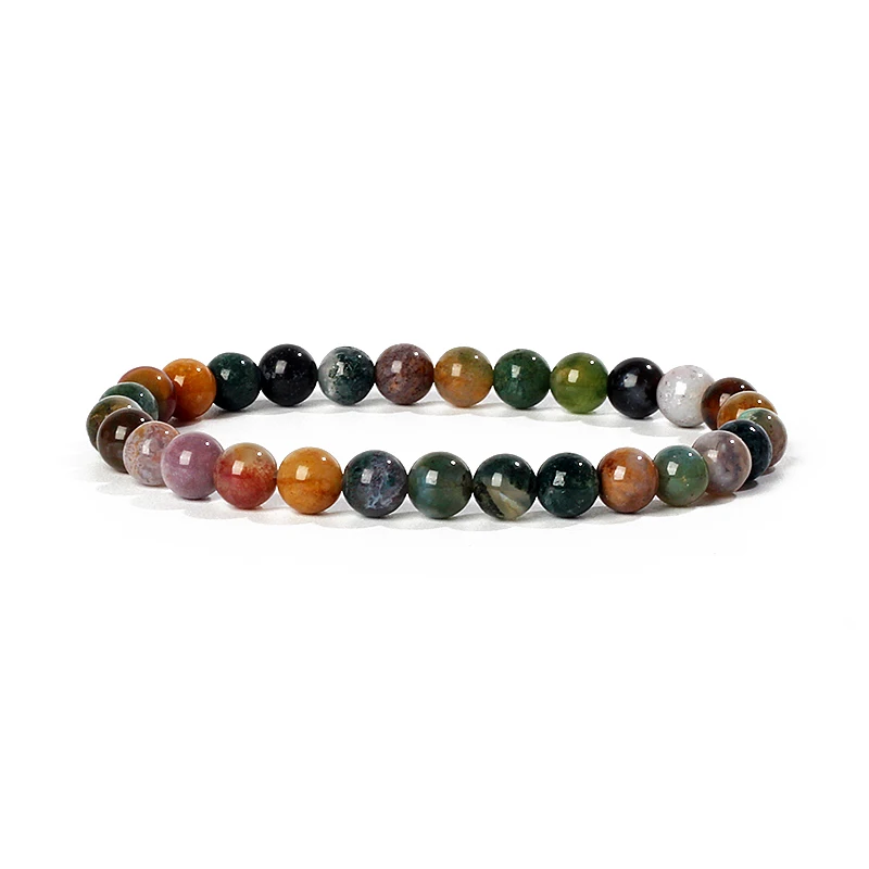 Natural Stone Agates Bracelet for Women 6mm Quartz Onyx Beads Elastic Bracelet Chakra Healing Reiki Yoga Jewelry Gifts Wholesale