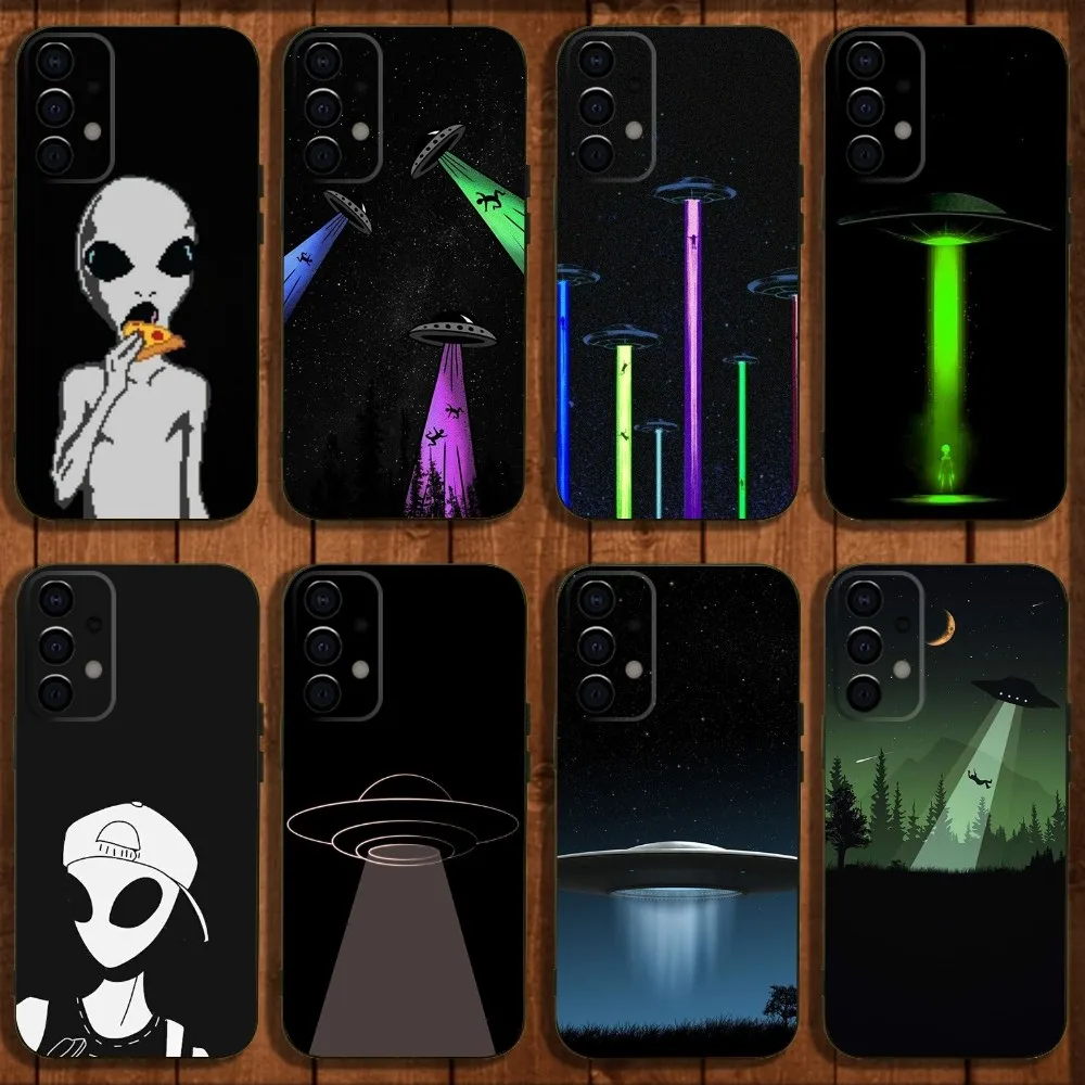 Alien organisms UFO Phone Case For Samsung Galaxy A13,A21s,A22,A31,A32,A52,A53,A71,A80,A91 Soft Black Cover