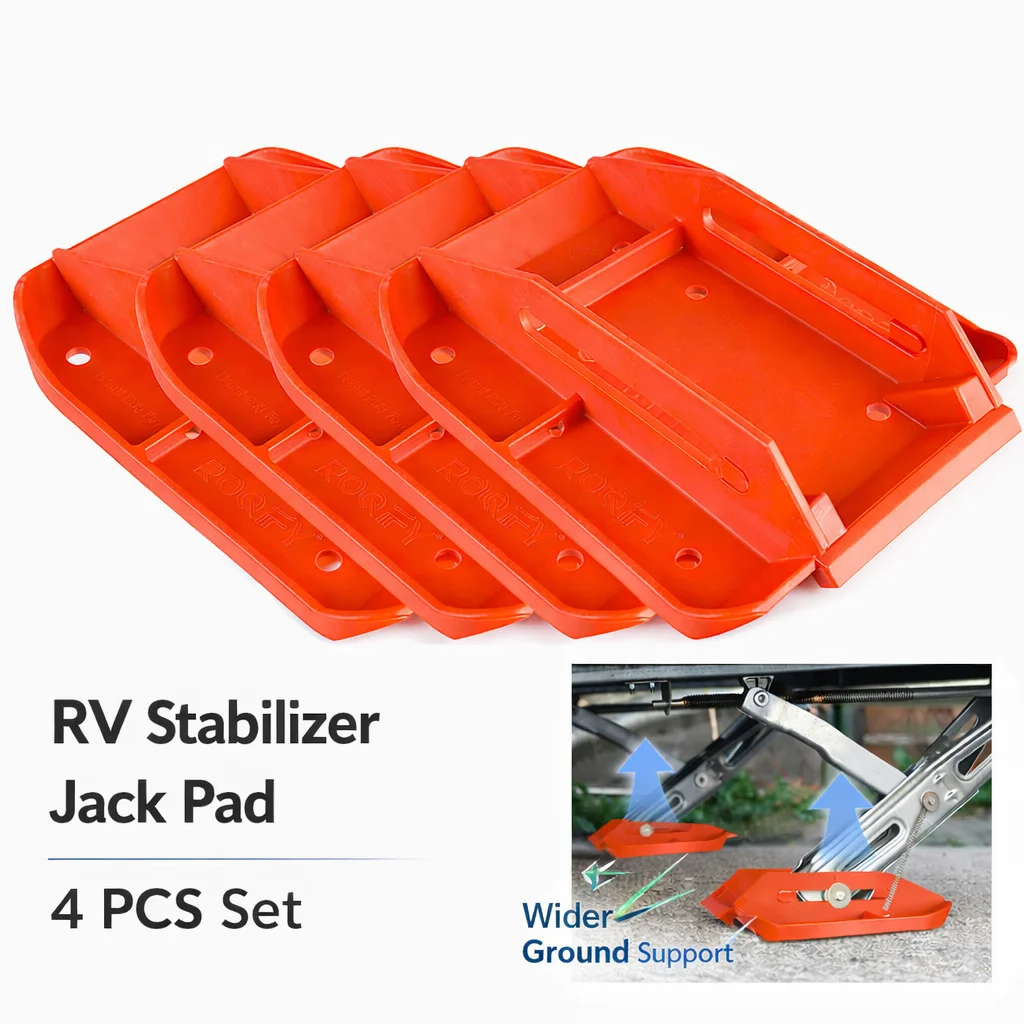 ROQIFY Caravan Stabilizer Big Foot Pad Heavy du ty Corner Steady Jack Foot Support for Euro Caravans Sold Individually