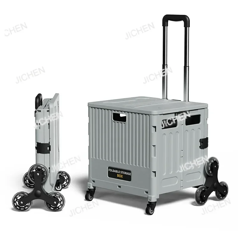 

JC Household multi-functional grocery shopping cart Portable folding shopping cart Outdoor trolley cart Stall camping storage bo