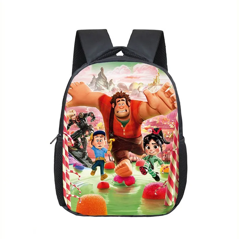 12 inch Hot Disney Wreck-It Ralph School Bags Kindergarten Children School Backpack Cartoon Girls Boys Backpacks Mochila Gift