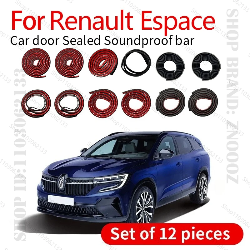 

Для Renault Espace J11 уплотнительная лента для двери автомобиля, резиновая двухслойная уплотнительная лента, звукоизоляционная лента, пылезащитная уплотнительная лента, набор из 12 шт.