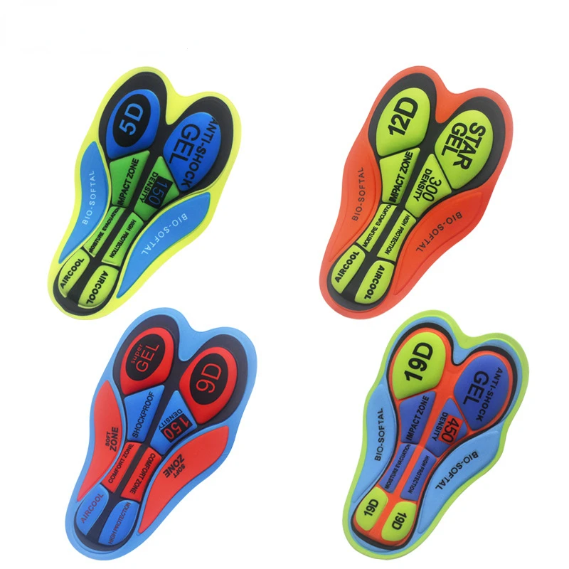1PC Sommer Radfahren Hosen Pad Outdoor Radfahren Feuchtigkeit Wicking Dämpfung Hohe Dichte Schwamm Silikon Sitzkissen Radfahren