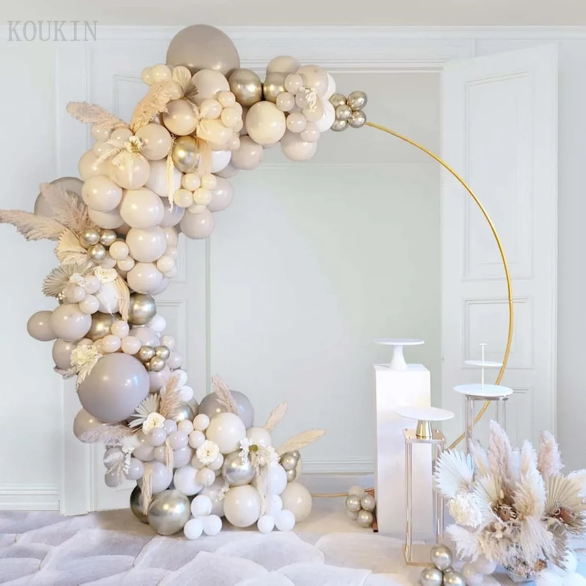 

Металлическая круглая арка, комплект, фон-подставка для дня рождения, свадьбы, выпускного, фотофон, садовые растения, восхождение, декор лоз