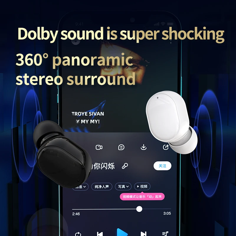 S8 ワイヤレスインイヤーミニ Bluetooth イヤホンマイク付きスポーツ 
