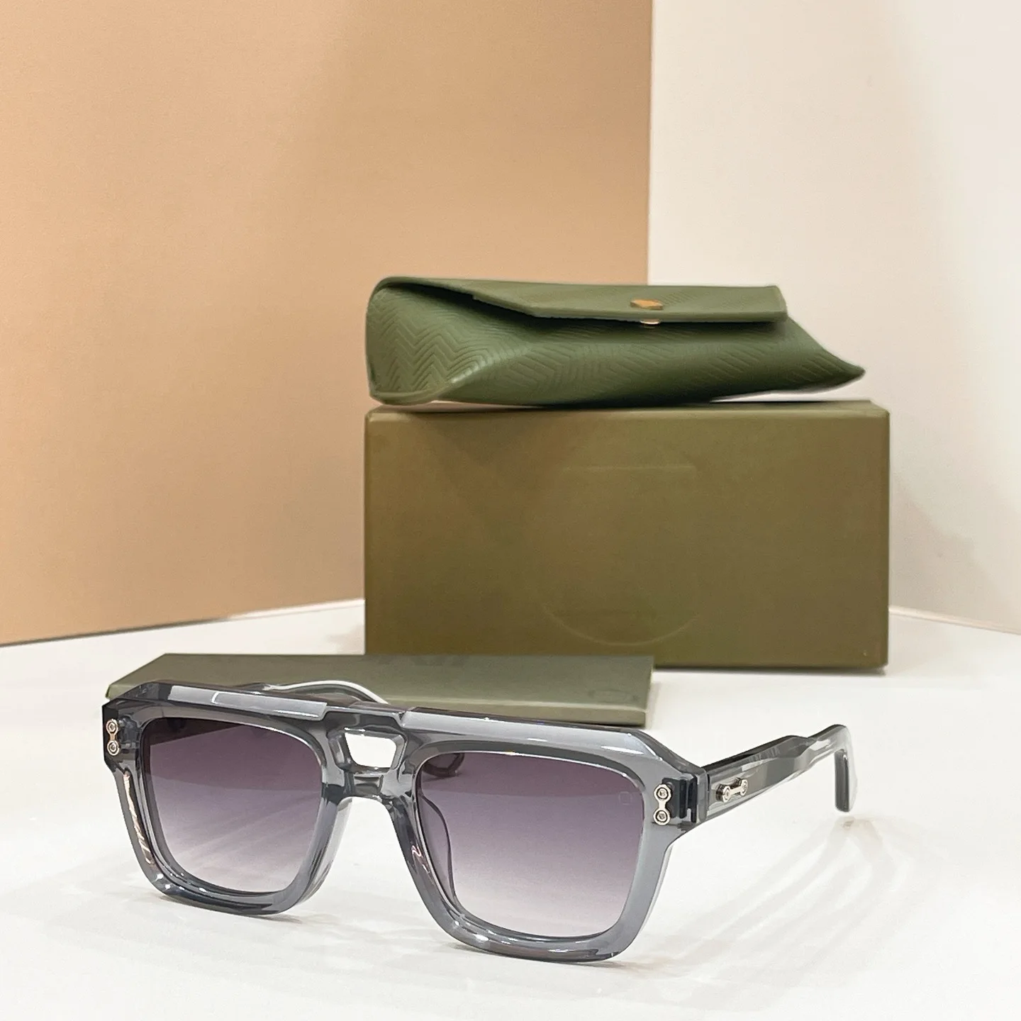 AKS-531 Unisex Sunglasses-Double Bridge-Minimalist Design-Modern Elegance-UV400 Protection-Belight Optical