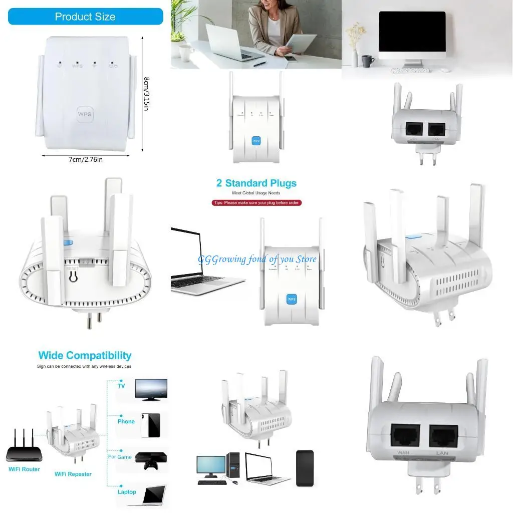 

H9EB Efficient 300M Router WiFi Enhancer Networking Expander Smooth Connection