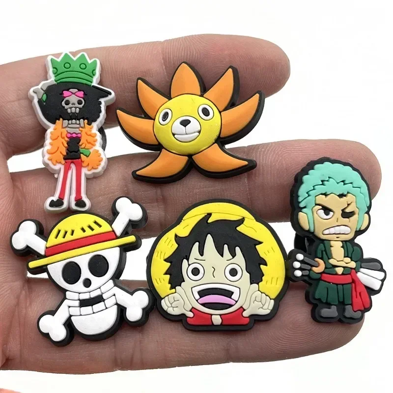 DIY One Piece Shoes PVC Charms Monkey D. Luffy Cartoon for Croc Jibz Kid's Party X-mas Gifts - view 3