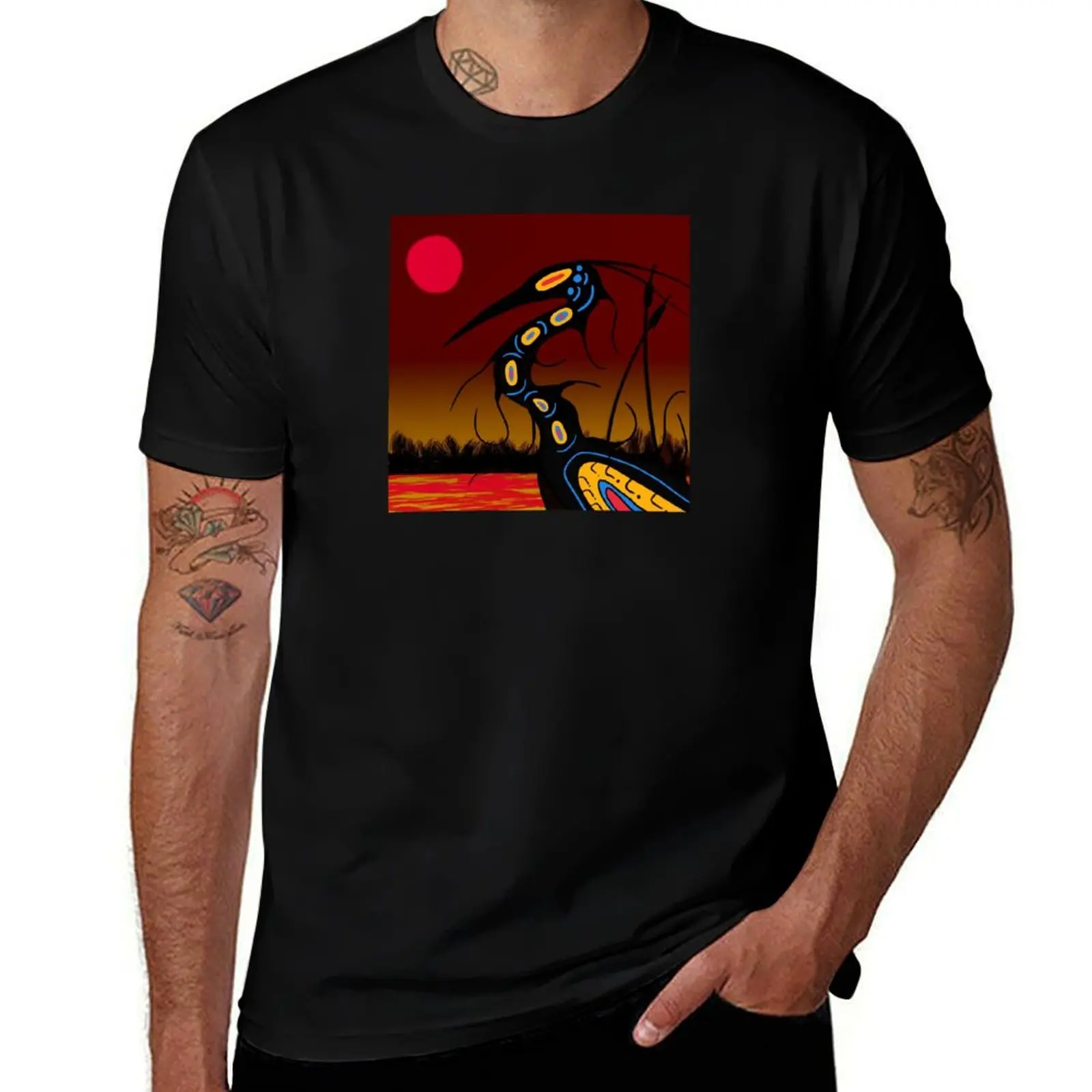 

Evening heron T-Shirt man graphic t shirt t shirt man casual