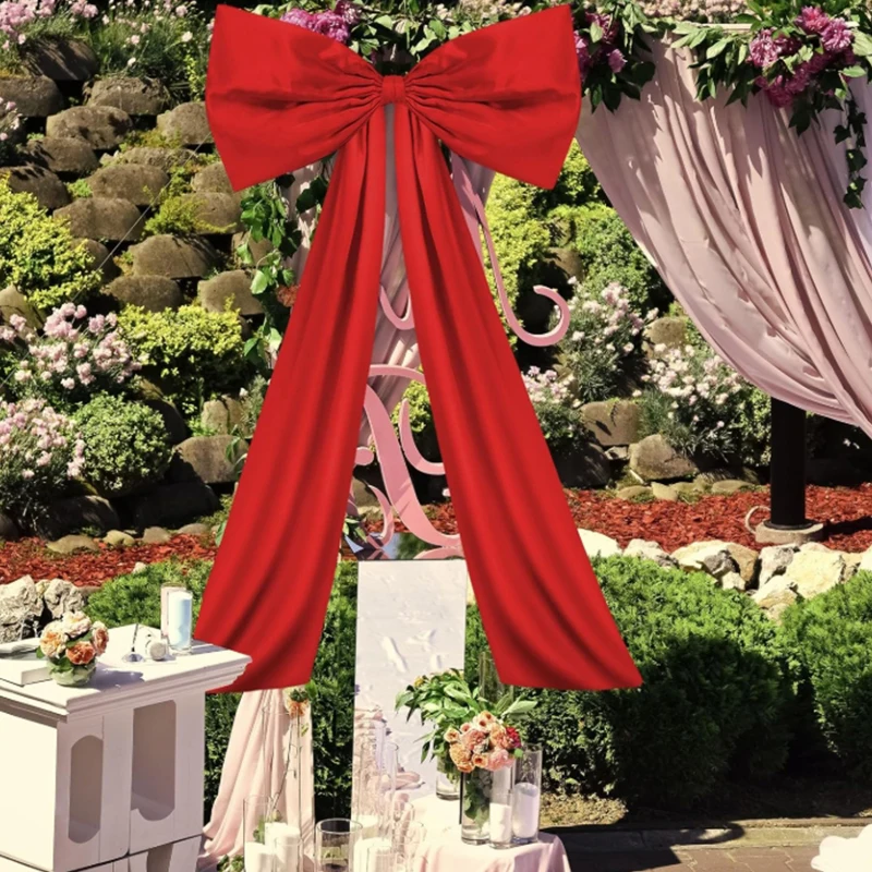 

Giant Bow Ribbon Satin Window Display Big Bow Christmas Tree Topper Bow Holiday Wedding Party Wall Decor Hanging Ornaments