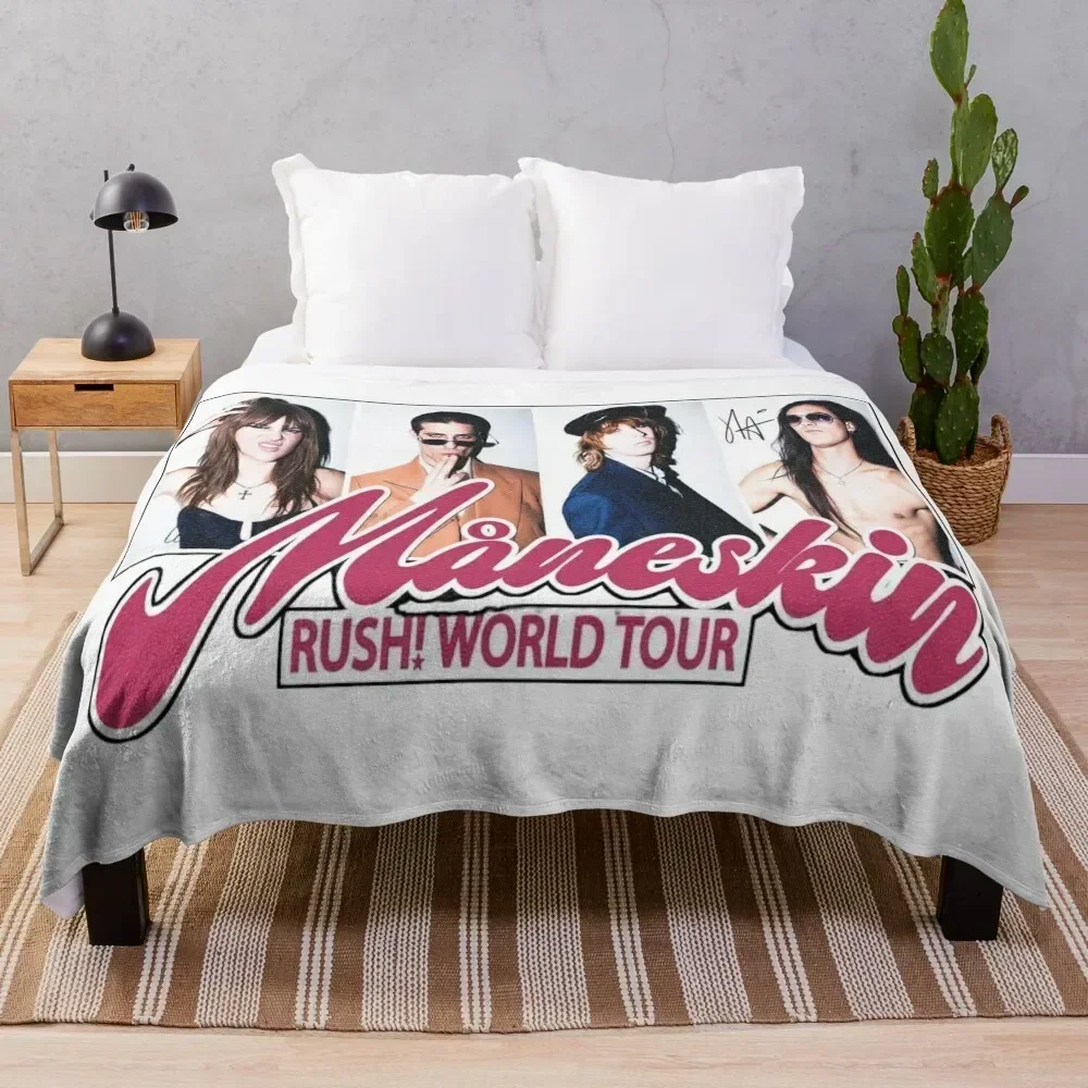 

maneskin Throw Blanket warm winter Retros Tourist For Baby Blankets