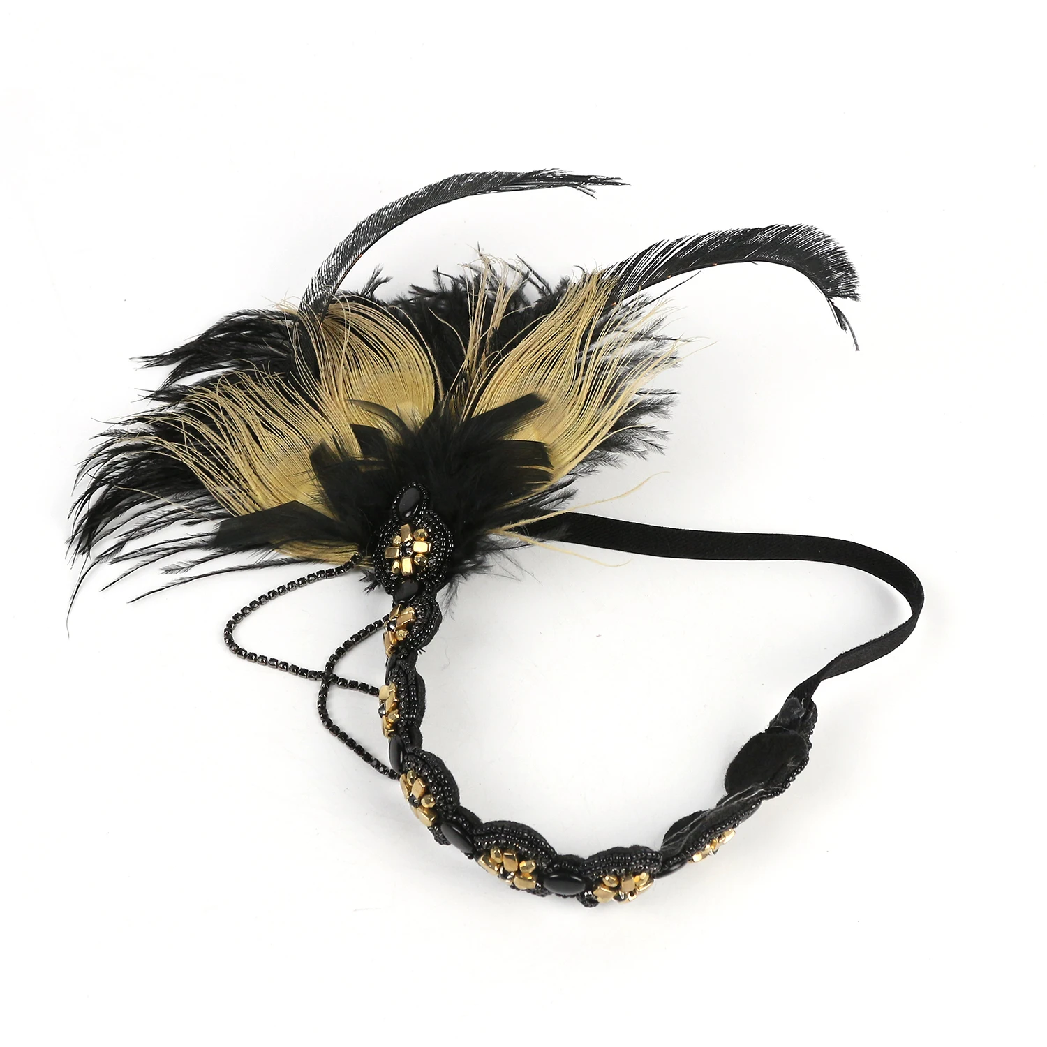 Art Deco Women 1920s Vintage Bridal Headpiece Costume Hair Accessories Flapper Great Gatsby Leaf Medallion Pearl Headband view 4
