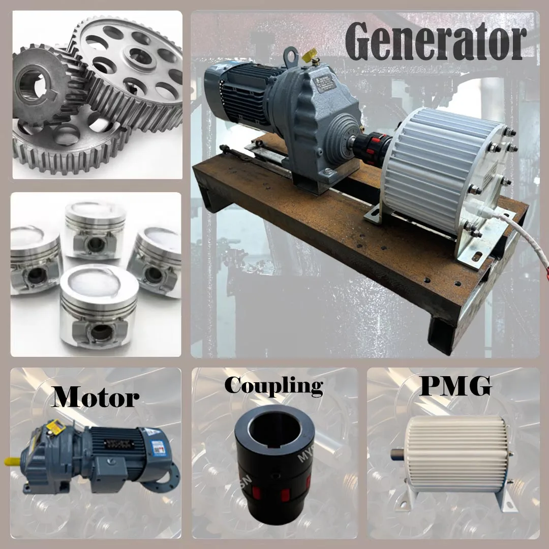 Low RPM 20KW 30KW 500RPM 300RPM 110V 220V 380V Gearless Permanent Magnet Generator AC Alternators Use For Wind/Water Turbine