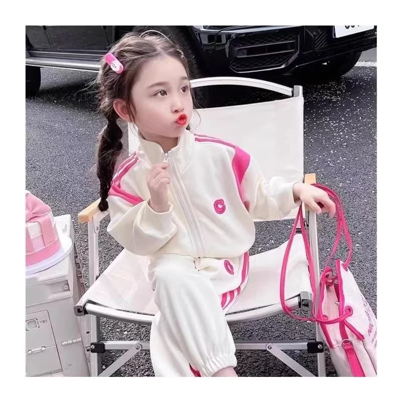 Girls Clothes Sets Spring Autumn Coat Tops + Pants Outfits For Children Clothes Set Kids Clothing 4 6 9 T 2Pcs Kids Outfits