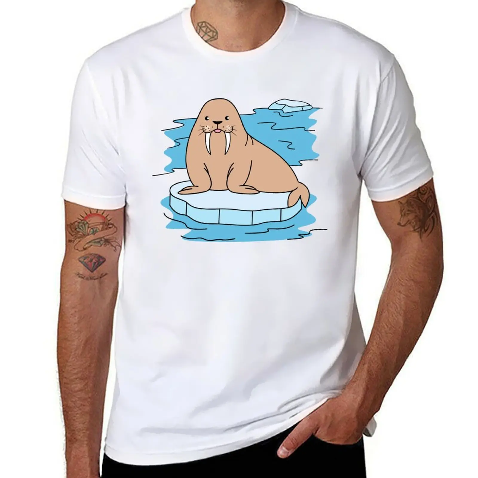 

Walrus design for children and adults T-Shirt t shirts for man cotton funny man tshirt T-Shirt