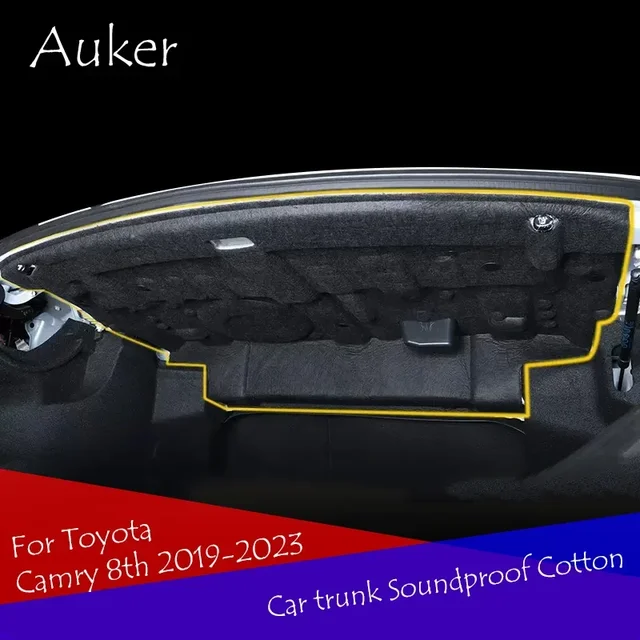Izolacja bagażnika samochodowego Bawełniana dźwiękoszczelna naklejka na dywan / zestaw do Toyota Camry 8th 2019-2023 Akcesoria