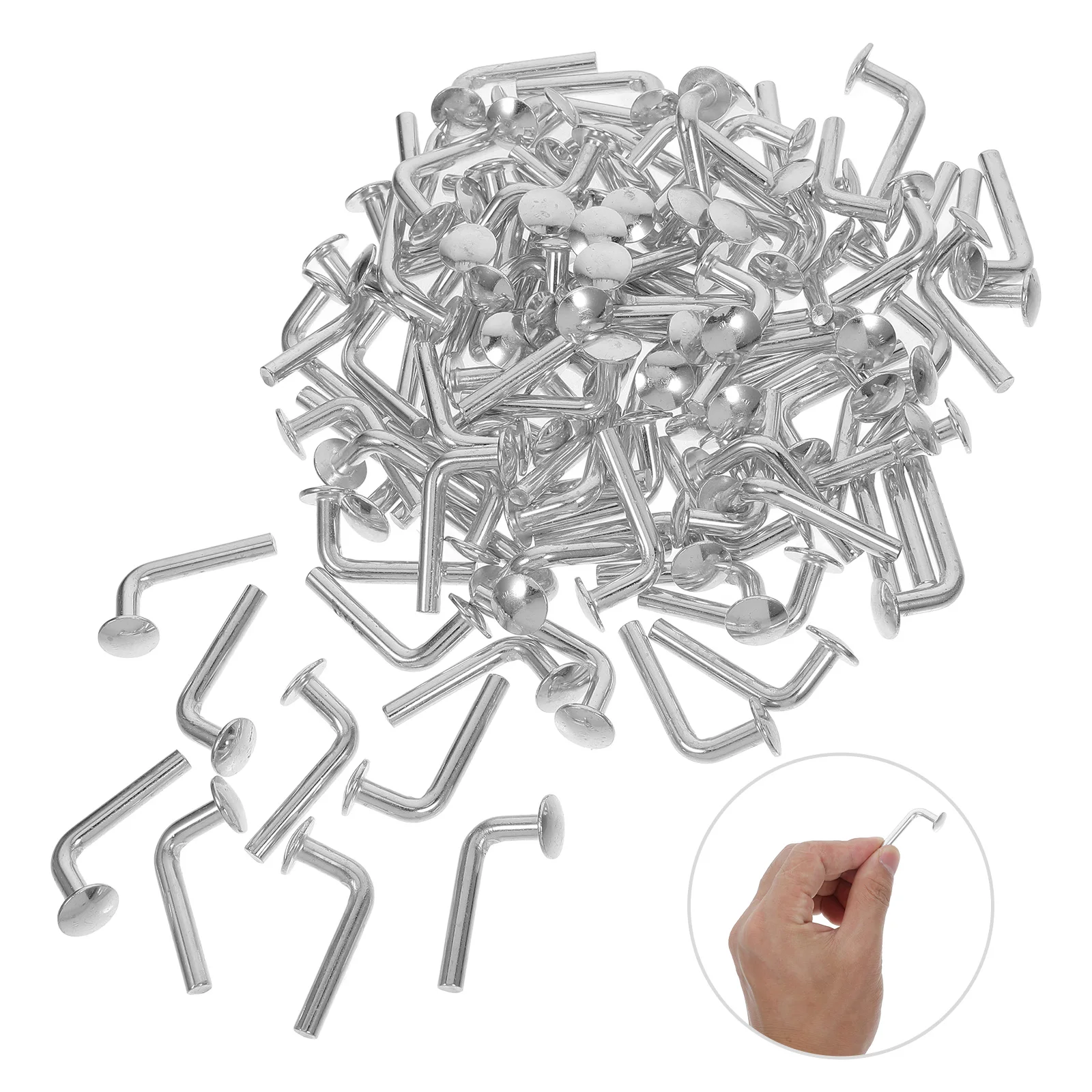 

100pcs Galvanized Drop Pin For Pallet Rack Safety Universal Racking Pins Heavy Duty Iron Silver M5 Cross Beam Locker J Bolt