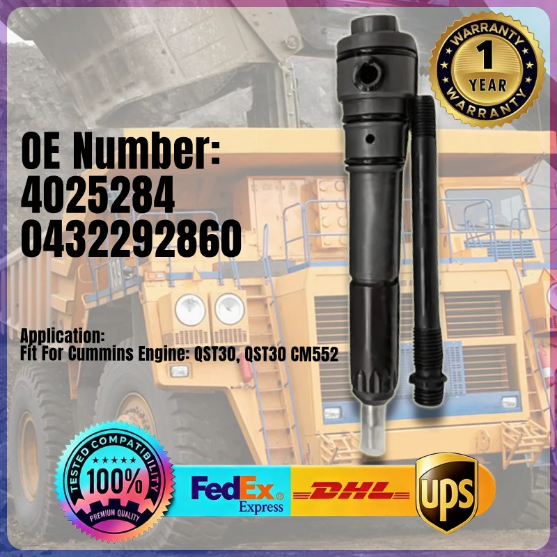 High Quality Fuel Injector 4025284 0432292860 for Cummins Engine QST30