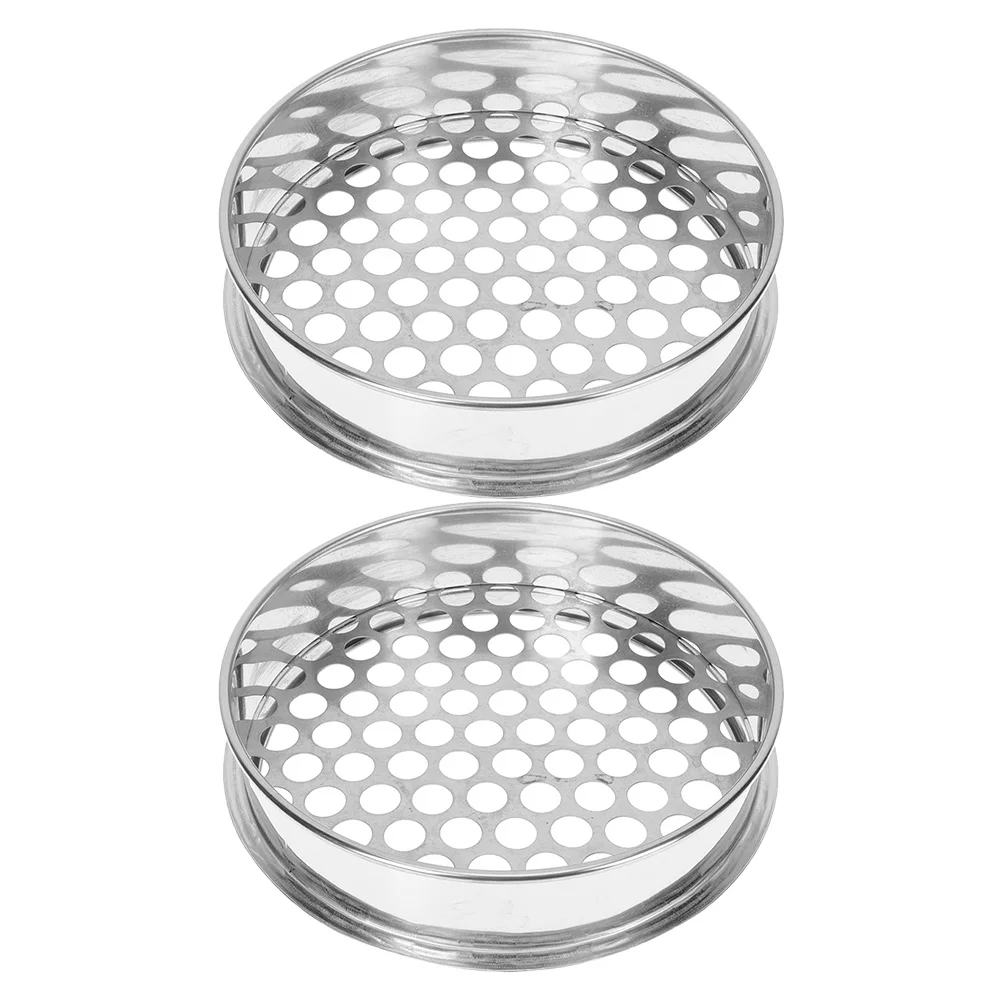 

2pcs Stainless Steel Round Hole Sifter Sieve For Blueberries Mushrooms Spice Food Gardening Kitchen Classifying Filtering Soil