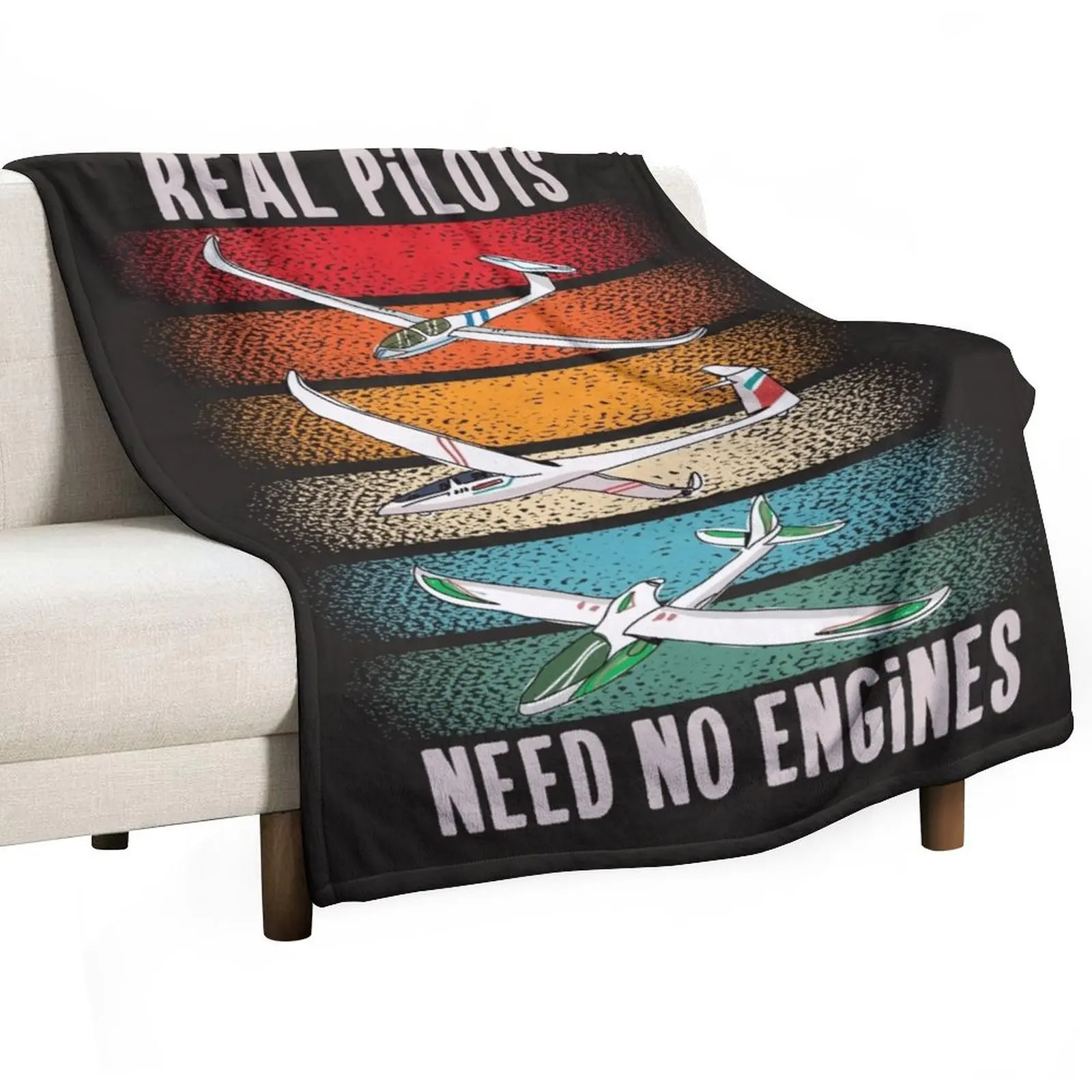 Vintage Sailplane Pilot Gliding Gift For Gliders Throw Blanket Soft Plaid bed plaid Flannel Fabric Sofa Throw wednesday Blankets