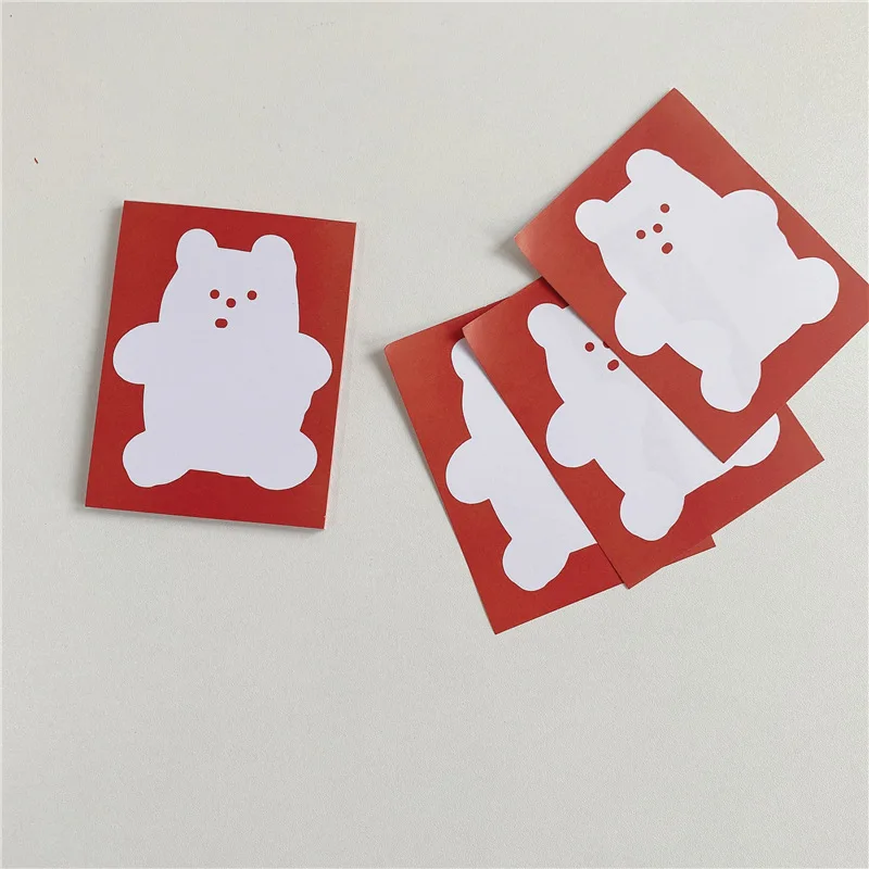 Office School Supplies Cartoon chubby little bear cute memo book decorative memo paper non stick sticky note notebook Kawai