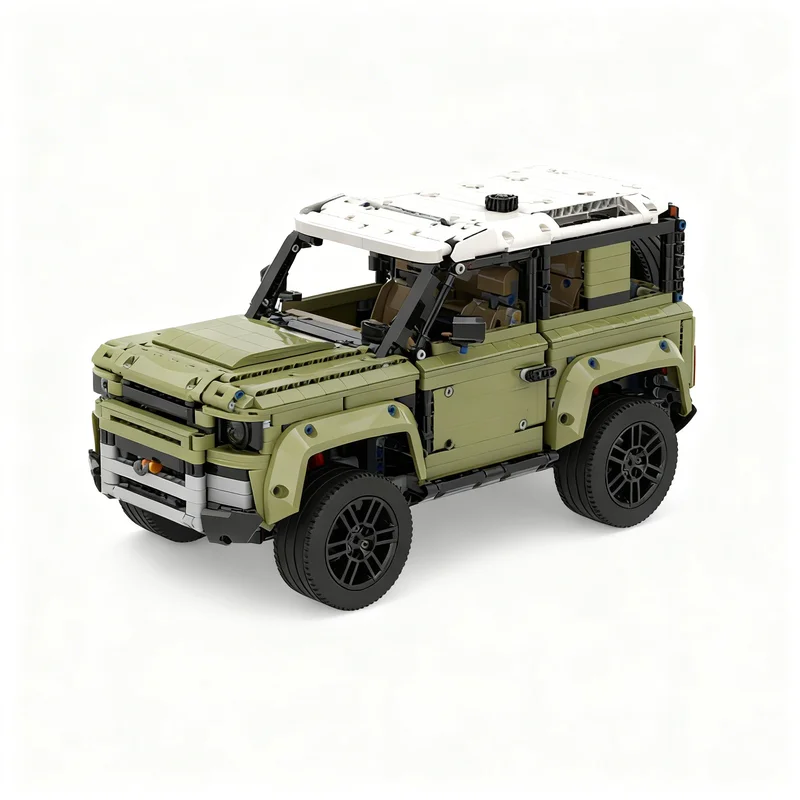 2577pcs MOC Technical Motorised Defender V3 Model Building Blocks Architecture DIY Collection Birthday Assemble Display Creative