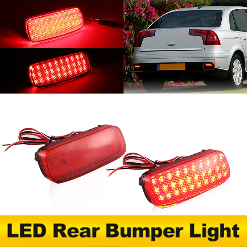 

2 шт. светодиодные отражатели заднего бампера для Citroen C1 05-14 C5 04-08 для Peugeot 107 206 607 05-14 Expert для Fiat Scudo 2007-up