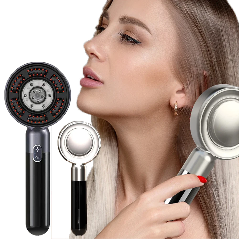 

Электрический массажер для головы, расческа для роста волос, массажер для кожи головы, 3-ступенчатая расческа для ухода за волосами красного света, эссенция против выпадения волос, масло питает