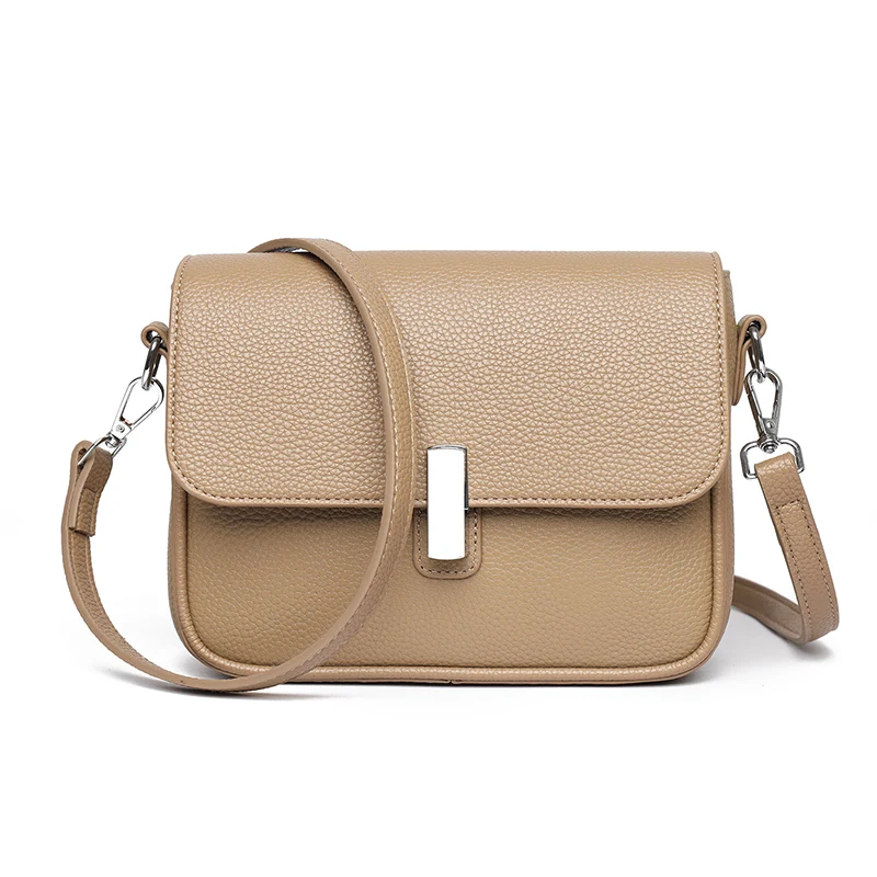 

2025 Genuine Leather Women Crossbody Bags Luxury Design Small Square Bag Soft Cowhide Women's Commuter Shoulder Bag ladies gift