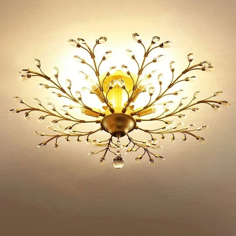 

Modern WE Crystal Chandelier - Ceiling Pendant Light for Living Room Dining Bedroom Suspension Design Hanging Lamp