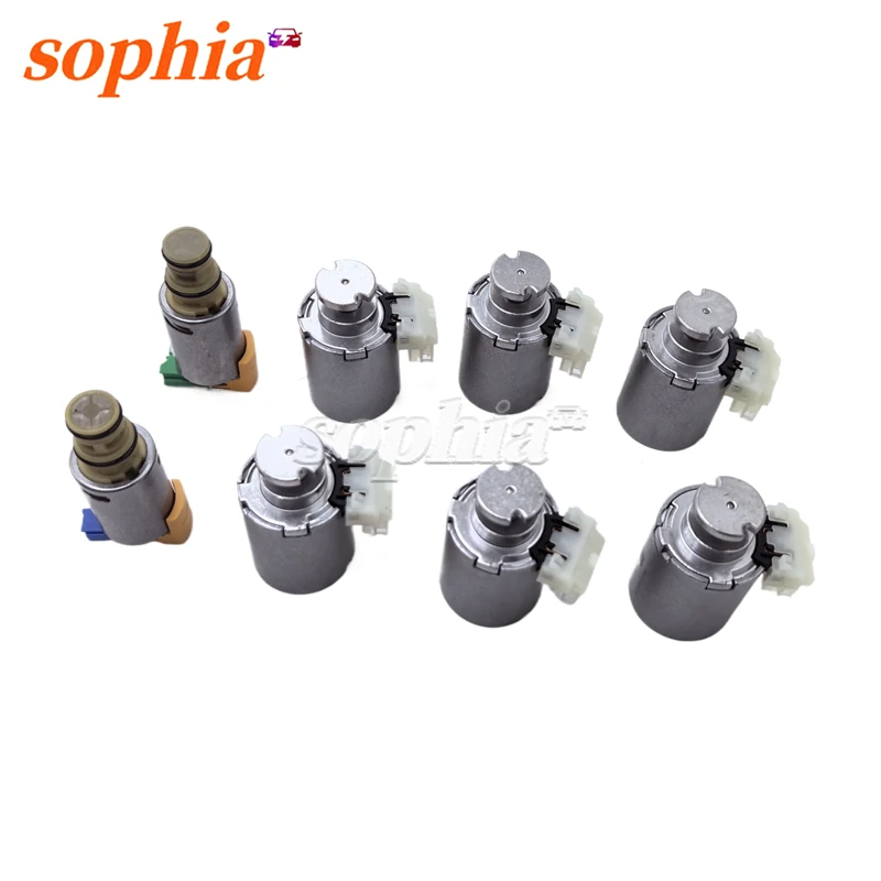 8Pcs Genuine New 10R60 10R80 Automatic Transmission Solenoid Kit for Ford Raptor F150 Mustang Roadrunner 2.2 Explorer