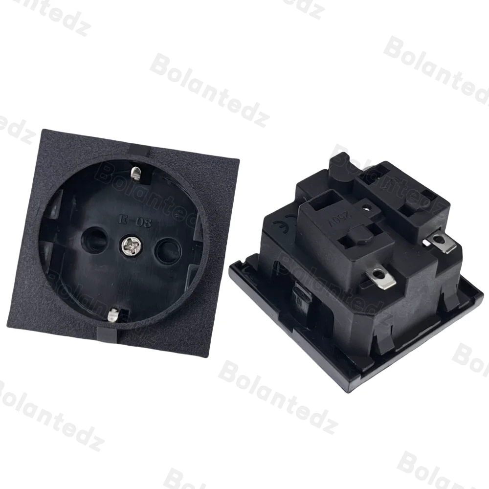 16A Euro Socket Embedded Industrial Outlet Inverter Output Socket EU Universal Electrical Russia South Korea AC Power Connector